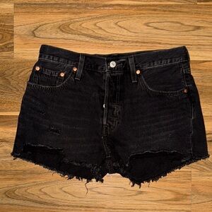 Black Denim Women's Shorts